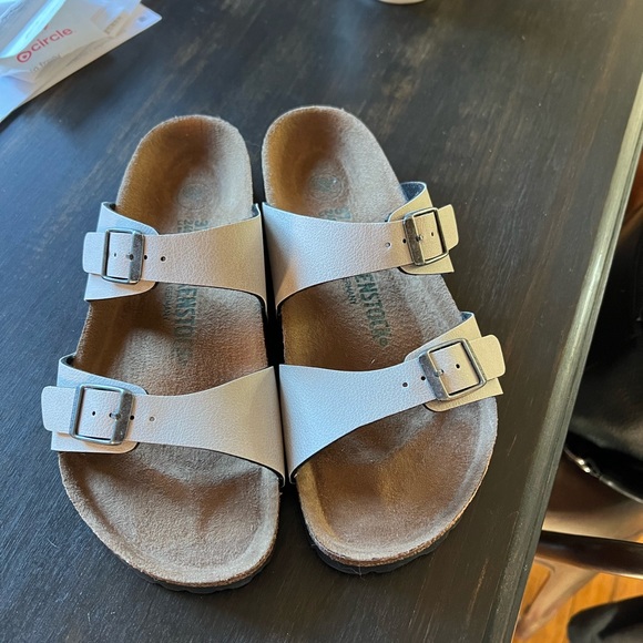 Birkenstock Shoes - Birkenstock Sydney Vegan 37 Pull Up Stone